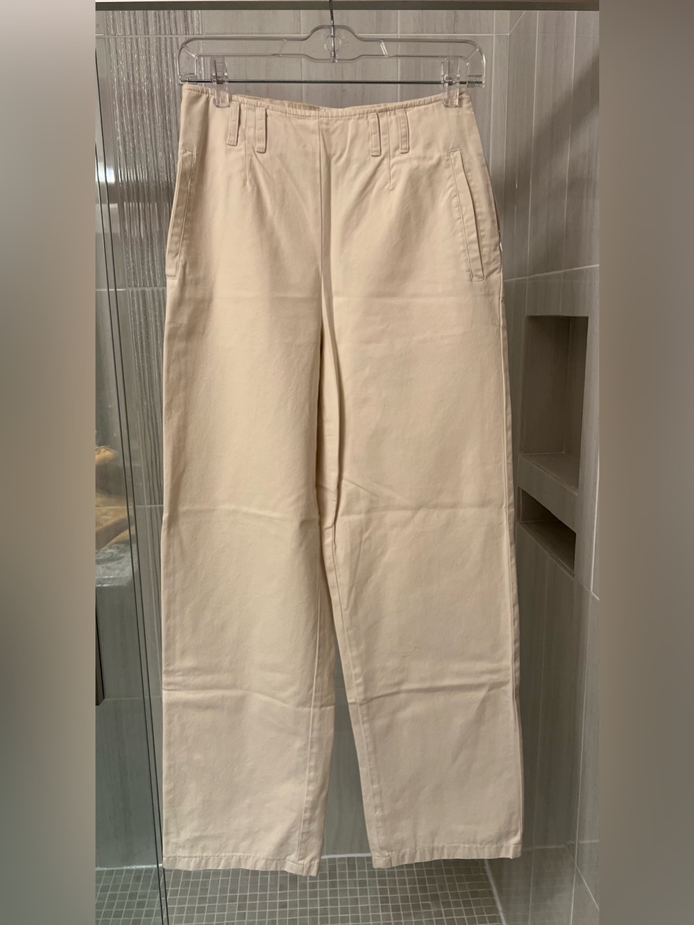 Vintage MISSONI SPORT Italy Cream Cream Off-White Wide Leg Pants